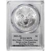 Image 2 : 2021-(S) Ty. 1 $1 American Silver Eagle Coin PCGS MS70 Cleveland Signature FDOI