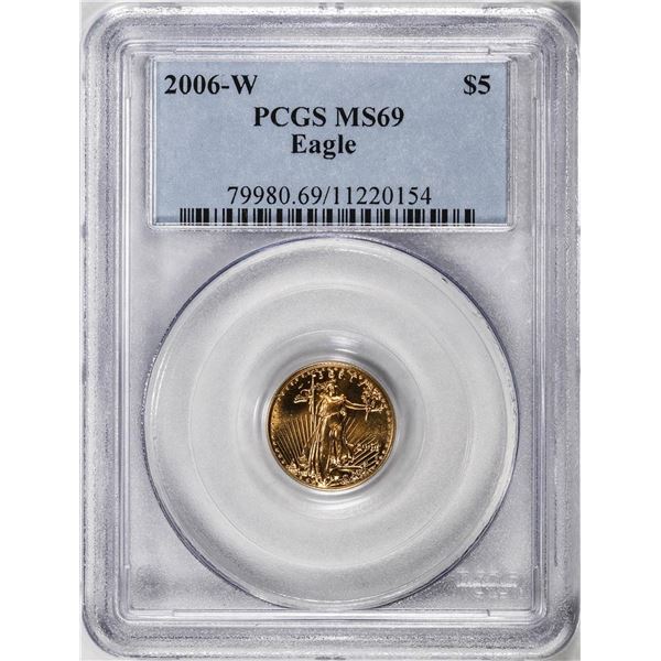2006-W $5 Burnished American Gold Eagle Coin PCGS MS69