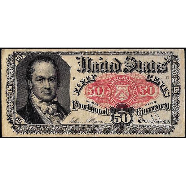 1875 Fifth Issue Fifty Cents Fractional Currency Note