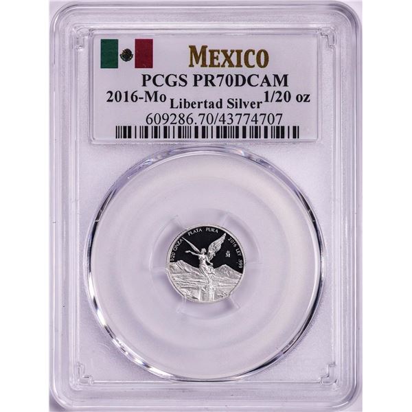 2016-Mo Mexico Proof 1/20 oz Silver Libertad Coin PCGS PR70DCAM