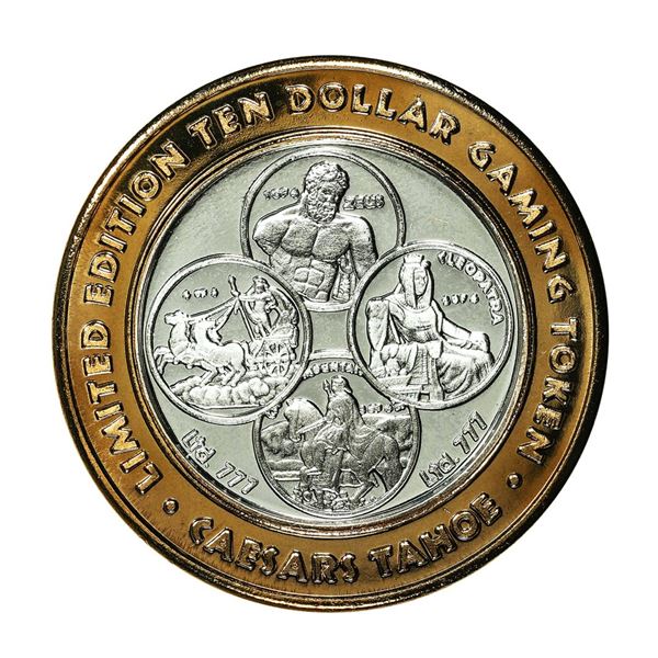 .999 Fine Silver Caesars Tahoe Lake Tahoe, Nevada $10 Limited Edition Gaming Token