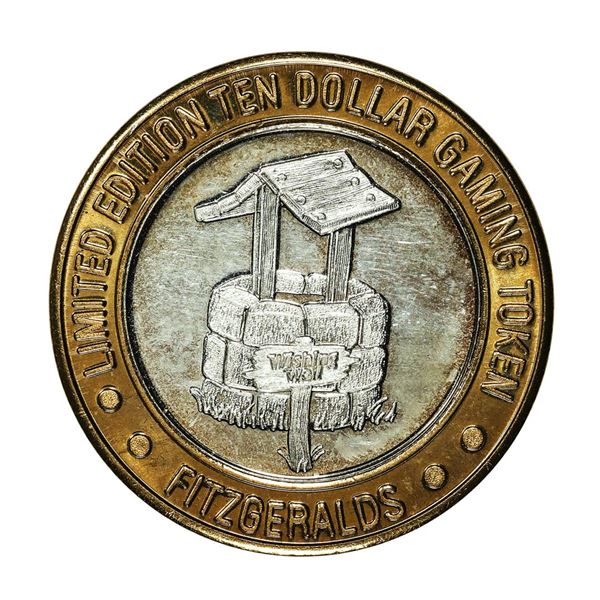 .999 Silver Fitzgerald's Casino & Hotel Reno, Nevada $10 Limited Edition Gaming Token