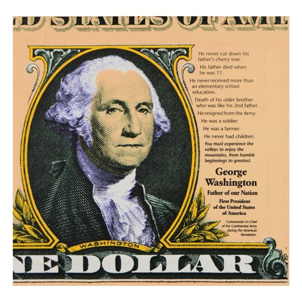 Steve Kaufman "George Washington, Father of Our Nation" Original Serigraph on Canvas