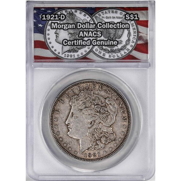 1921-D $1 Morgan Silver Dollar Coin ANACS Genuine