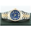 Image 4 : Rolex Men's Two Tone Blue Diamond Datejust Wristwatch