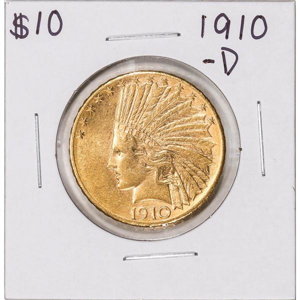 1910-D $10 Indian Head Eagle Gold Coin