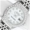 Image 1 : Rolex Ladies Stainless Steel White Diamond Datejust Wristwatch