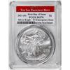 Image 1 : 2021-(S) Type 1 $1 American Silver Eagle Coin PCGS MS70 First Day of Issue Emergency