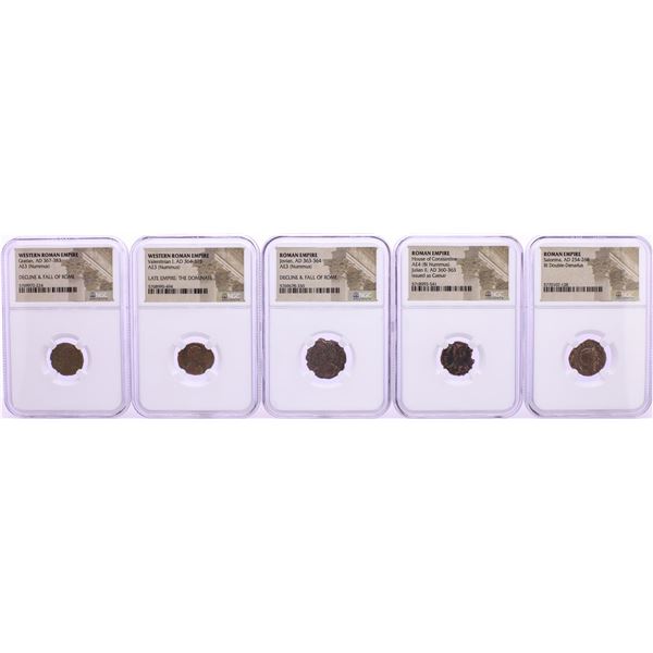 Lot of (5) Ancient Roman Empire Coins NGC Certified
