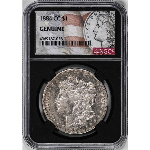 1884-CC $1 Morgan Silver Dollar Coin NGC Genuine