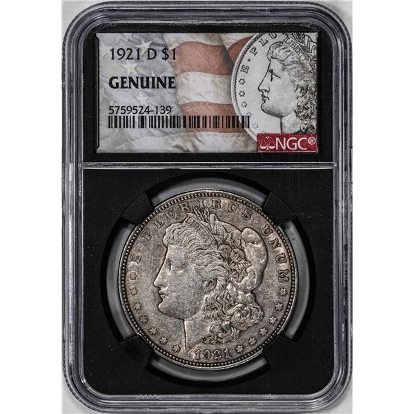 1921-D $1 Morgan Silver Dollar Coin NGC Genuine