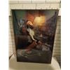 Image 1 : Framed "DJ" From The Book "The Beat of Urban Art" by Justin Bua Print (Large crack in the glass)
