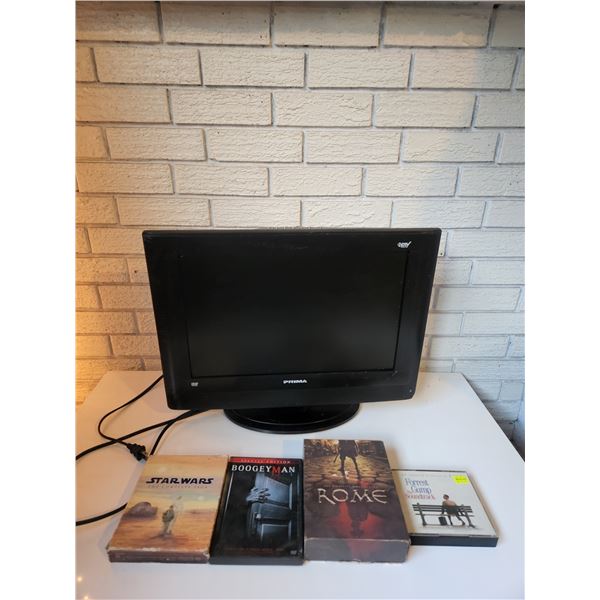 19" Prima HDTV with Built-in DVD Player & DVDs