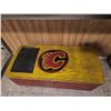 Image 2 : Wooden Chest on Wheels (Calgary Flames Logo)