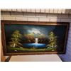 Image 1 : Velvet Artwork with Ornate Wood Frame