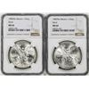 Image 1 : Lot of (2) 1985Mo Mexico 1 Onza Libertad Silver Coins NGC MS64