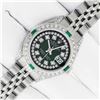 Image 2 : Rolex Ladies Stainless Steel Green Diamond Datejust Wristwatch