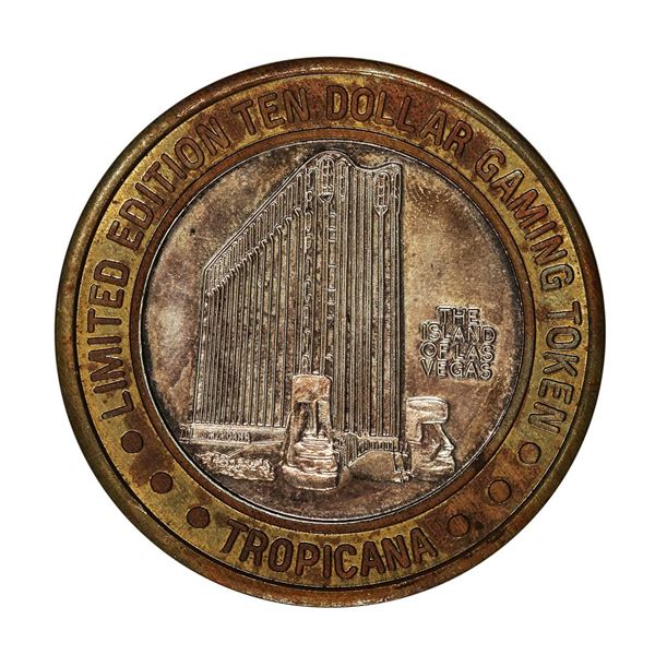 .999 Silver Tropicana Las Vegas, Nevada $10 Casino Limited Edition Gaming Token