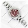 Image 4 : Rolex Ladies Stainless Steel Red 2.25 ctw Diamond Datejust Wristwatch