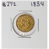 Image 1 : 1834 $2 1/2 Classic Head Quarter Eagle Gold Coin