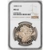 Image 1 : 1898-O $1 Morgan Silver Dollar Coin NGC MS62 Amazing Toning