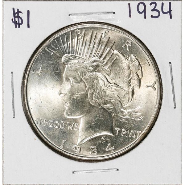 1934 $1 Peace Silver Dollar Coin