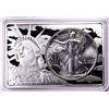 Image 1 : 1989 $1 American Silver Eagle Coin & 2oz Silver Bar Set
