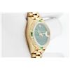 Image 4 : Rolex Ladies 18K Yellow Gold Malachite Dial Diamond And Emerald President Wristwatch