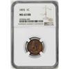 Image 1 : 1893 Indian Head Cent Coin NGC MS63RB