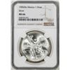 Image 1 : 1985Mo Mexico 1 Onza Libertad Silver Coin NGC MS66