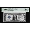 Image 1 : 1928B $1 Funnyback Silver Certificate Note Fr.1602 PMG Choice Uncirculated 64EPQ