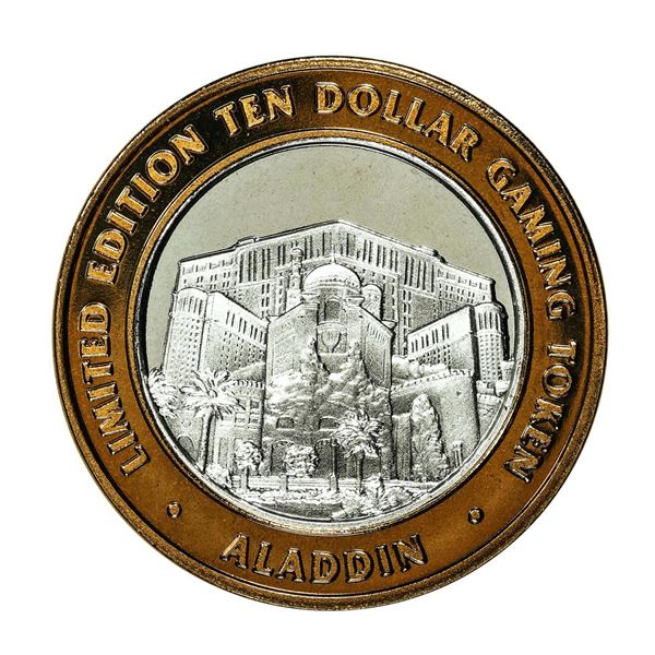 .999 Silver Aladdin Resort Casino $10 Limited Edition Casino Gaming Token