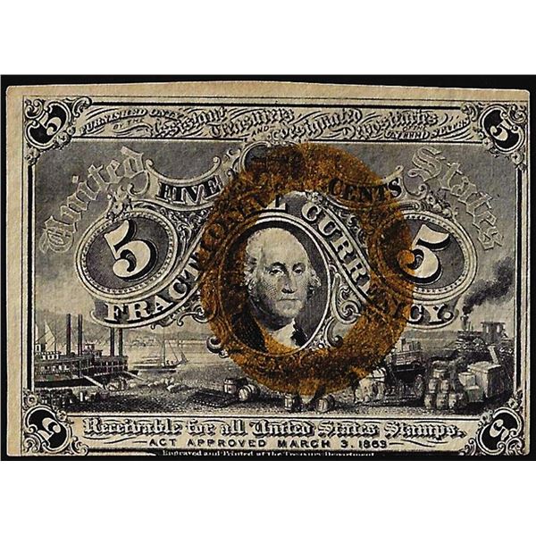 March 3, 1863 Second Issue Five Cents Fractional Currency Note