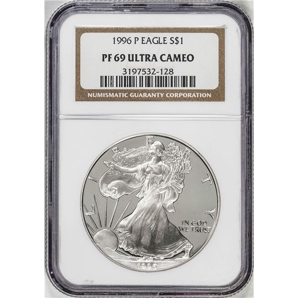 1996-P $1 Proof American Silver Eagle Coin NGC PF69 Ultra Cameo