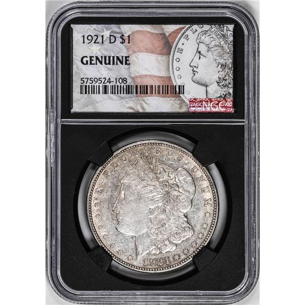 1921-D $1 Morgan Silver Dollar Coin NGC Genuine