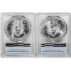 Image 2 : Lot of (2) 1993 $1 American Silver Eagle Coin PCGS MS68 First Strikes