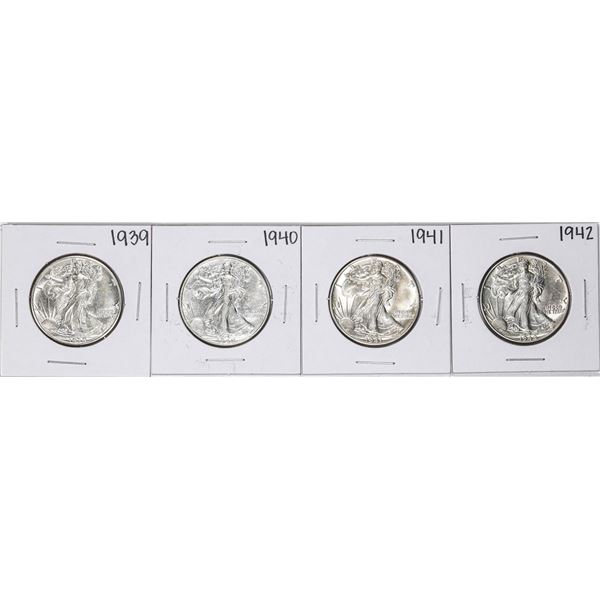 Lot of 1939-1942 Walking Liberty Half Dollar Coins