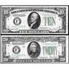 Image 1 : Lot of 1934D $10 & $20 Federal Reserve Notes Atlanta