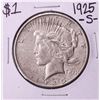 Image 1 : 1925-S $1 Peace Silver Dollar Coin