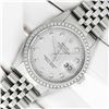 Image 2 : Rolex Men's Stainless Silver Diamond Datejust Wristwatch