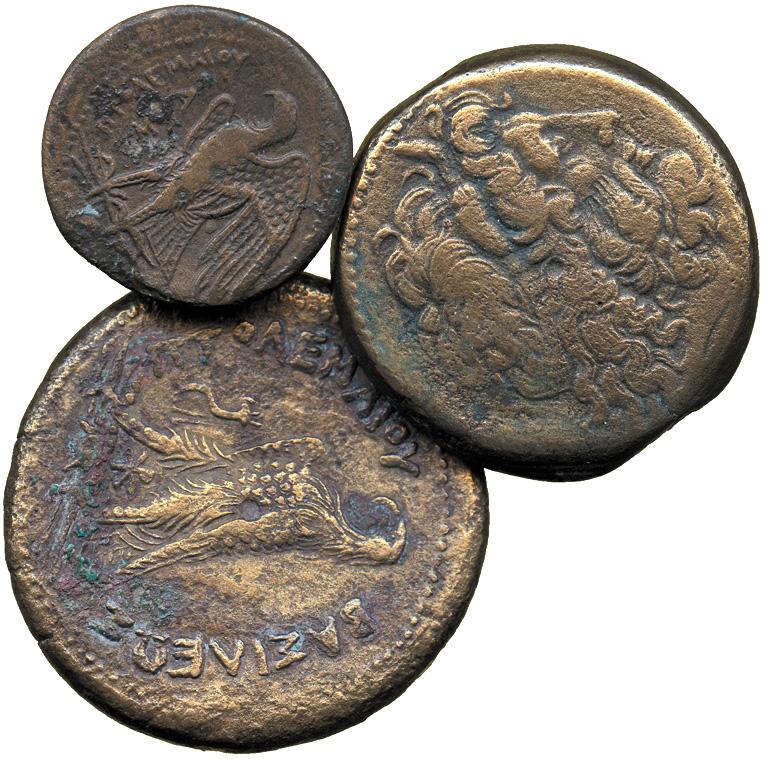 Ancient Coins Greek Kingdom Of Egypt Ptolemy I C 304 2 Ae 26mm Laureate Head O