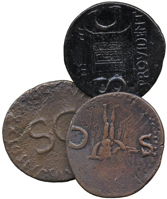 ANCIENT COINS. Roman. Augustus, AE As, rev legend around SC; Divus ...