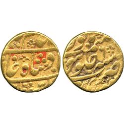 WORLD COINS. INDIA. Mughal. Alamgir II (AH 1167-1173), Gold Mohur 10.89g, Jaipur, year 6. 