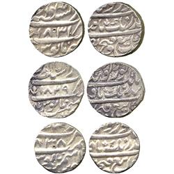 WORLD COINS. INDIA. Sikh Empire. Early Rupees (3), Lahore, VS 1829, 1831, 1838 (Herrli 08.
