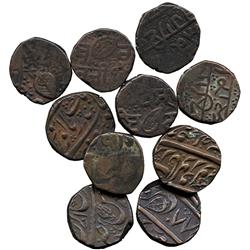 WORLD COINS. INDIA. Sikh Empire. Paisas (10), including Multan VS 1880, Lahore VS 1880, Am