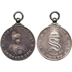 WORLD COINS. INDIA. Medals. Bikanir, Sadul Singh, Silver Coronation Medal, 13 February 194