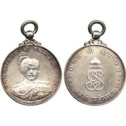 WORLD COINS. INDIA. Medals. Bikanir, Ganga Singh, Silver Medal, obv bust of ruler, rev mon