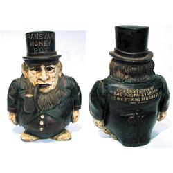 WORLD COINS. SOUTH AFRICA. Paul Kruger, Transvaal Money Box, painted cast Iron Money Box, 