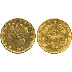 WORLD COINS. UNITED STATES OF AMERICA. Gold 20-Dollars, 1904, Philadelphia, 33.41g (F 178)