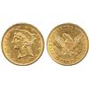 WORLD COINS. UNITED STATES OF AMERICA. Gold 5-Dollars, Liberty Head, 1861, variety 1.  Som